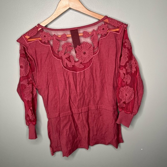 Free People x New Romantics Tropicali Lace Sweatshirt - Macaroon - Picture 4 of 12